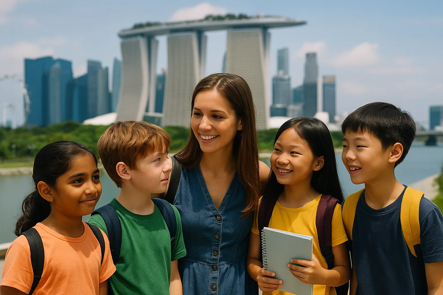 Students sitting in Singapore's best international waldorf school