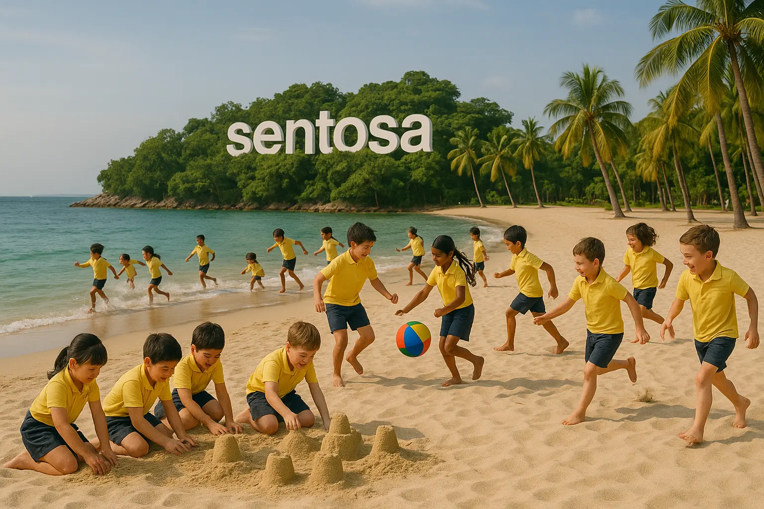 Straits Waldorf grade school picnic photo in sentosa